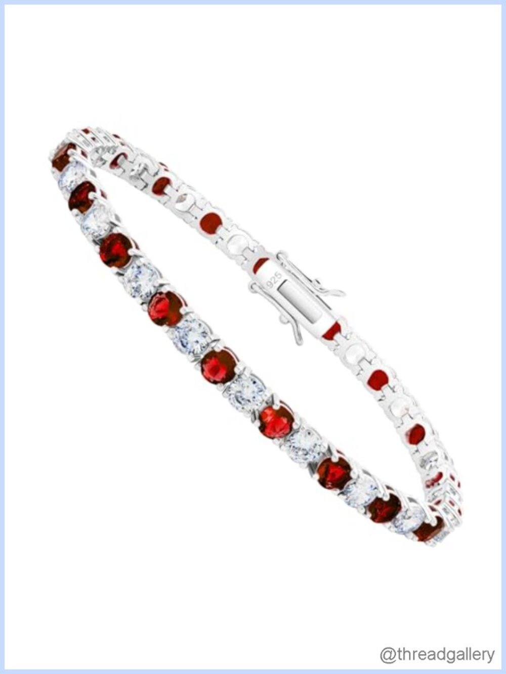 925 Sterling Silver Tennis Bracelet 4mm Cubic Zirconia Classic